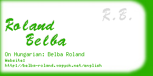 roland belba business card